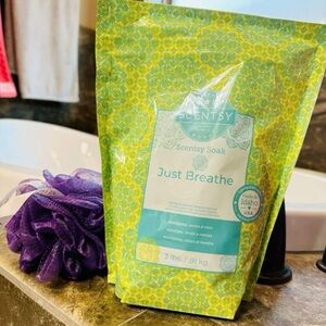 Just Breathe Bath Scentsy Soak - new bag- $16